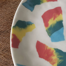 load image into gallery viewer, rainbow terrazzo serving plate

