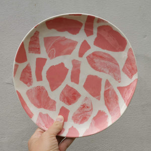 pink terrazzo serving plate